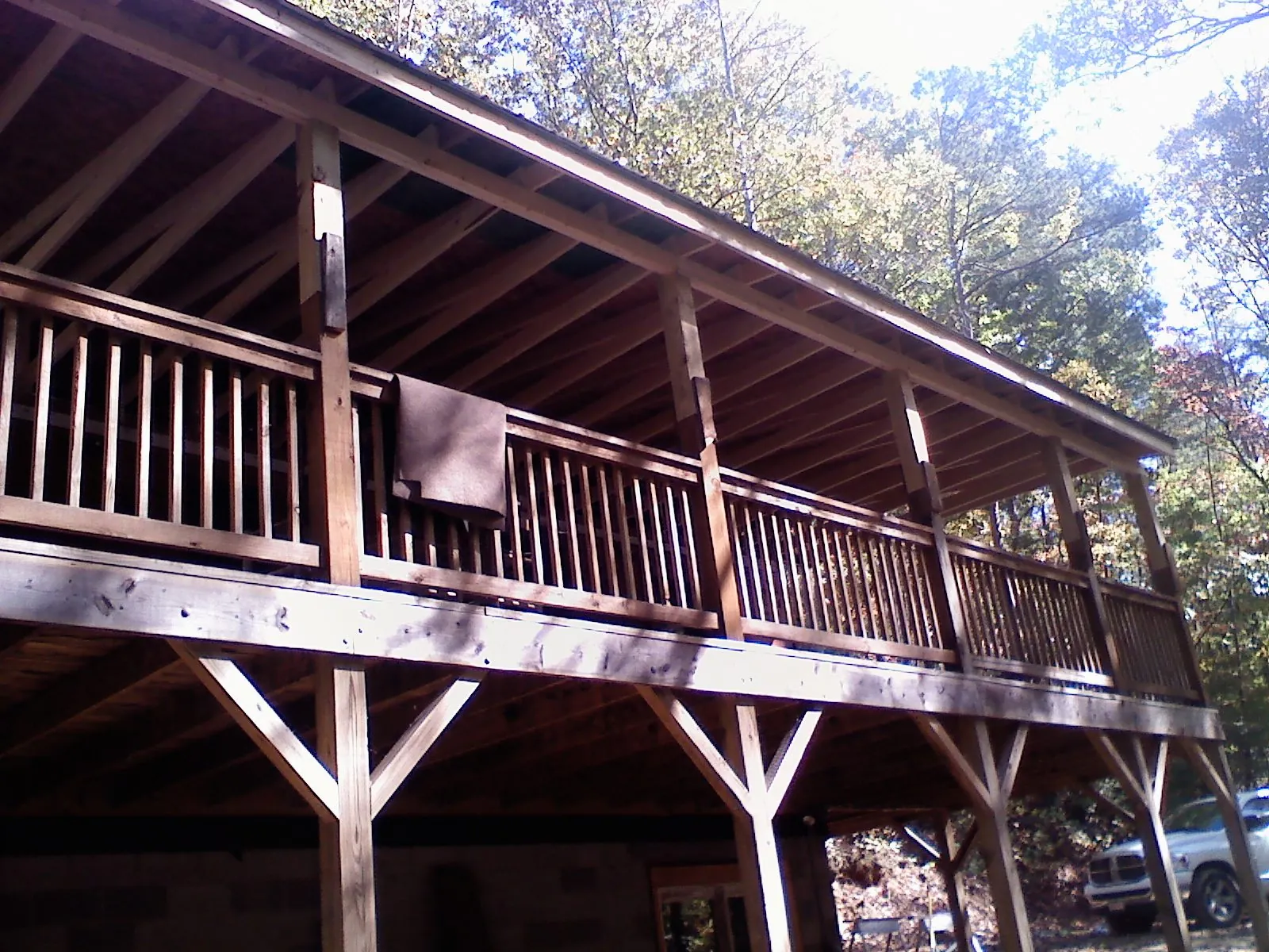 Timber framing under a new elevated porch and deck — Roof Leak Repair in Hilham by Roofing Brothers